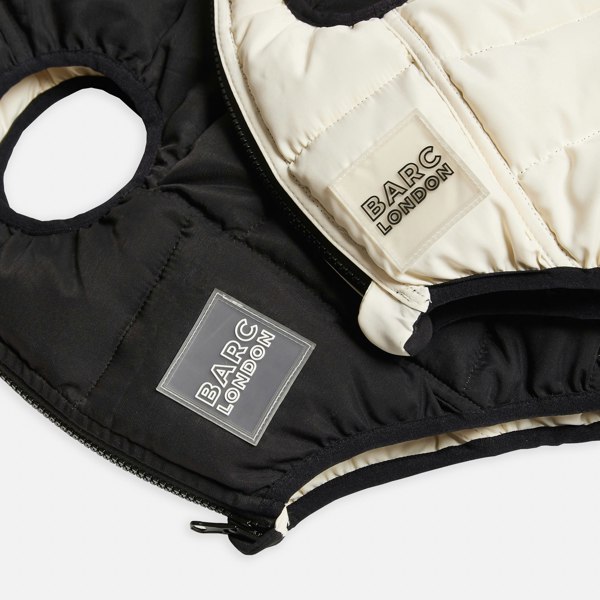 Barc London Reversible Dog Puffer Jacket - Black & Off White