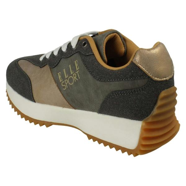 Elle Sport Ladies ELLE SPORT Chunky Sole Lace Up Trainers F7254