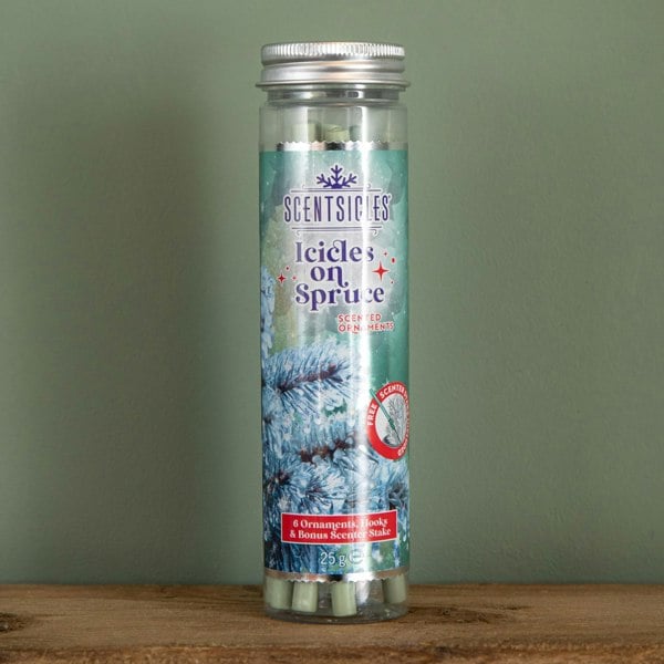 Samuel Alexander 25g Icicles on Spruce Scented Christmas Scentsicles with 6 Hanging Hooks