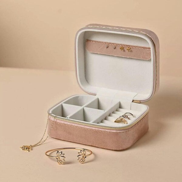 T. H. Baker Sophia Blush Classic Velvet Jewellery Box SP3520