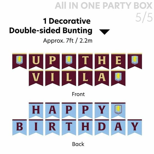 Aston Villa FC All in One Party Box Set, Kitchen Accessories, Sports, Gift