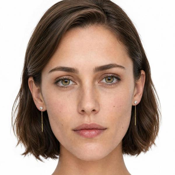 Gold Trip Single Crystal Threader Earrings
