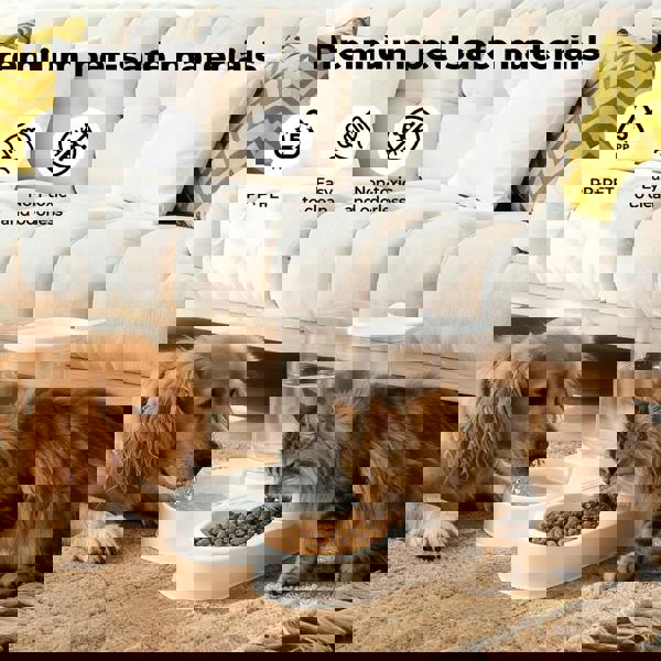 Skylos 2 Packs Automatic Food Feeder Waterer Set 3.2L Plastic Dispenser Dog Cat