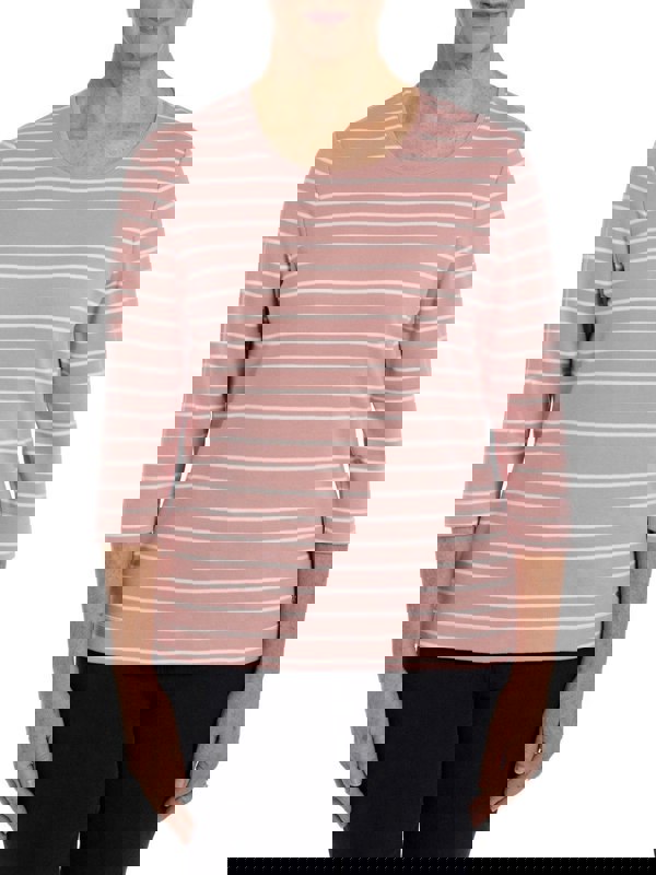 PennyPlain Round Neck Striped Top - Dusk