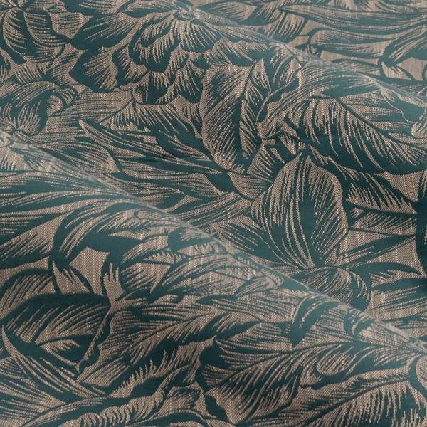 Wylder Nature Grantley Jacquard Pencil Pleat Curtains - Wedgewood - 