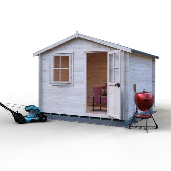 Shire Avesbury 10x10 Log Cabin 19mm interlock  Cladding - Best Shed