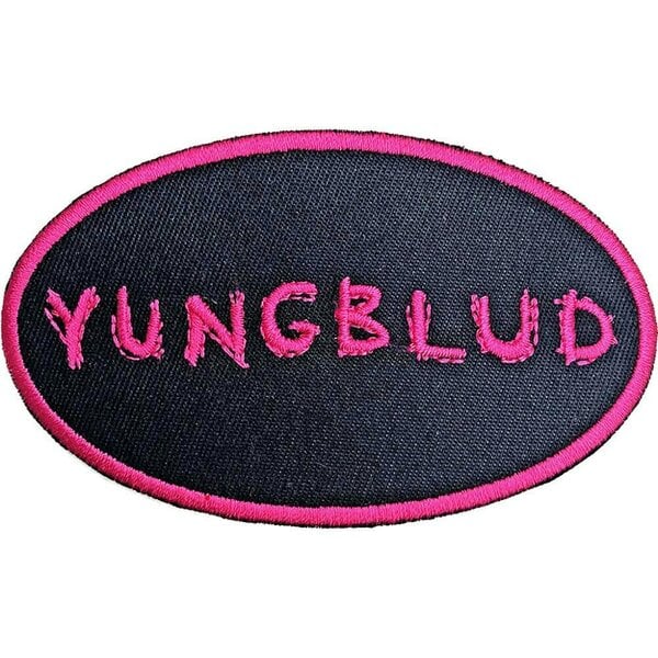 Yungblud Patch Oval Logo Official Black Embroidered woven iron on