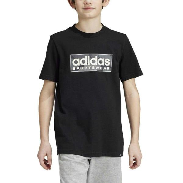 Adidas Childrens/Kids Linear Graphic T-Shirt - Black - 