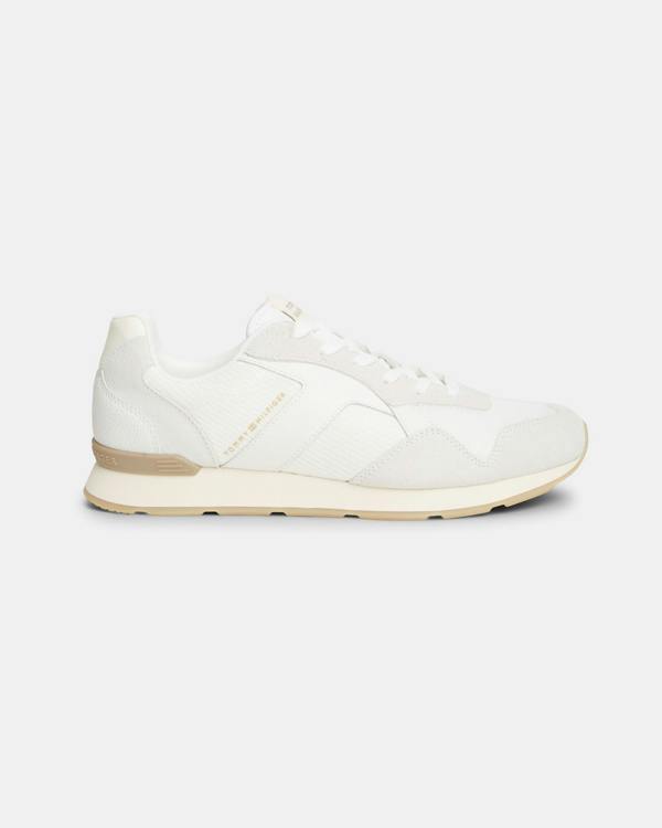 Tommy Hilfiger TH Core Mix Mens Trainers - Ecru
