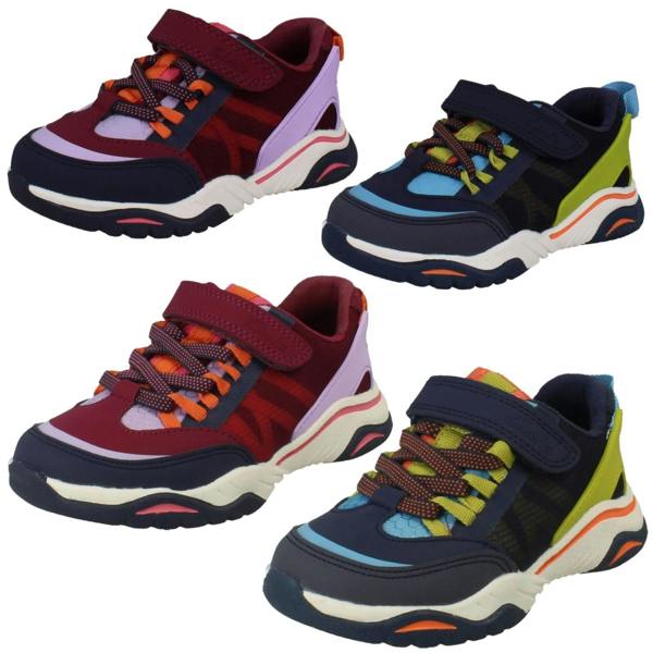 Clarks Kids Clarks Vegan Colour-Pop Sports Trainers - Feather Track