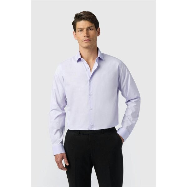 Limehaus Tailored Fit Lilac Stretch Shirt