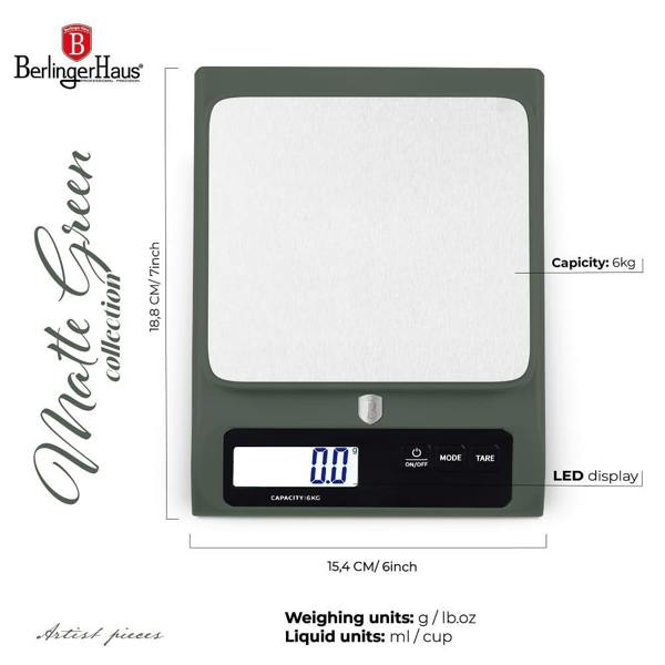 Berlinger Haus Digital Kitchen Scale Green BH9919