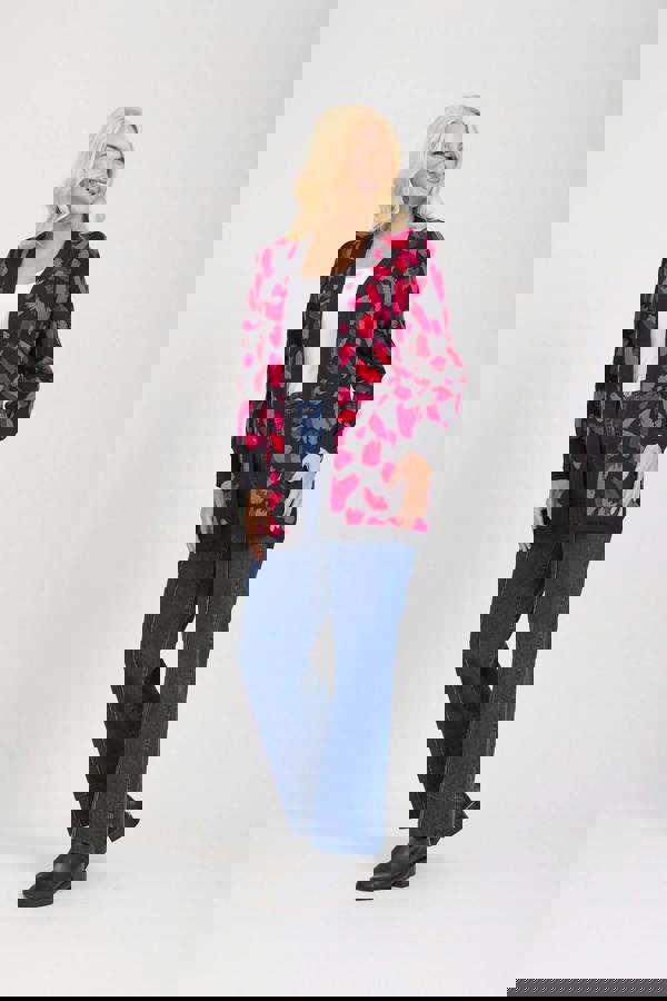 Paint Stroke Knit Cardigan