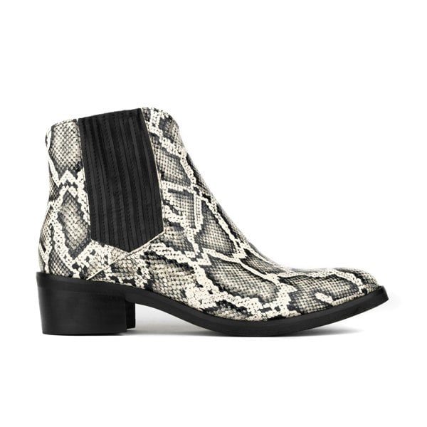 Embassy London Texas - White Snake - Women's Leather Snake Print Western Boot