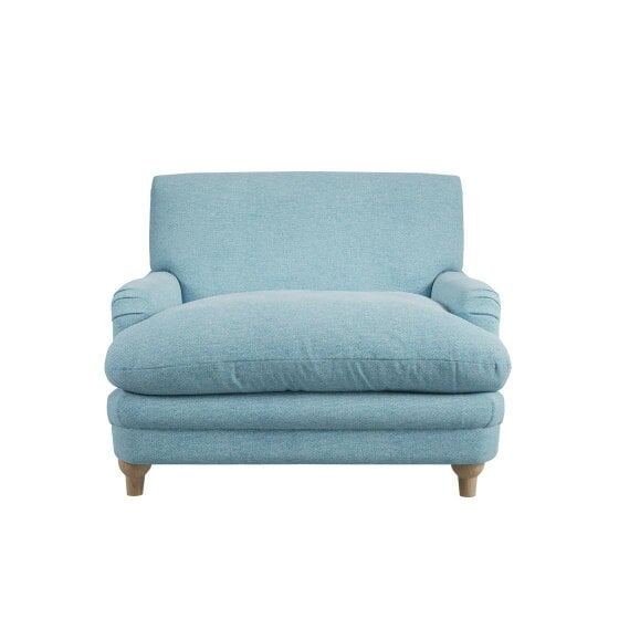 Wyld Haus Bambola Retro Soft Blue Chenille Cushioned Armchair