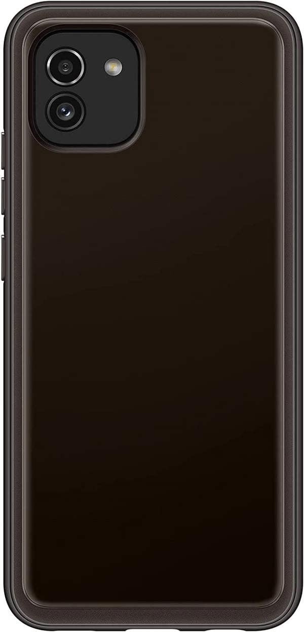 Samsung Galaxy A03 Soft Clear Cover Black - EF-QA036TBEGEU
