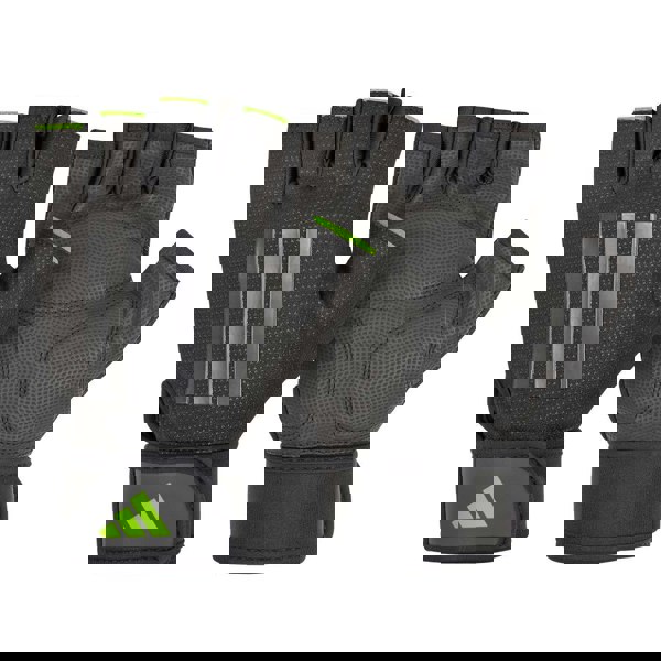 Adidas Half Finger Weight Lifting Gloves - Green Pair