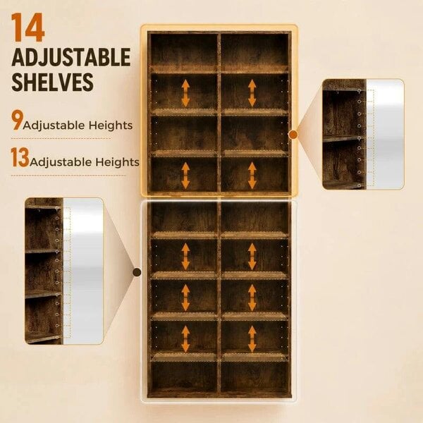 Bobobiy 640 CD Storage Tower - Rustic Brown