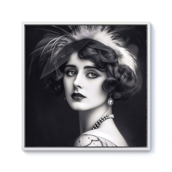 Warren Reed Glamorous Edwardian Showgirl Framed Canvas