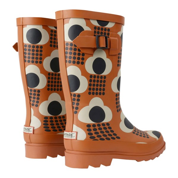 Regatta Womens/Ladies Orla Kiely Rain Cloud Mid Calf Wellington Boots - Tan