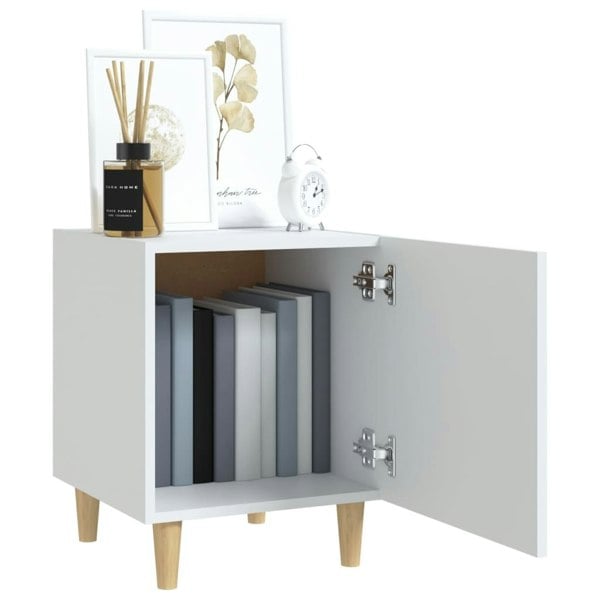 Berkfield Bedside Cabinet White Engineered Wood