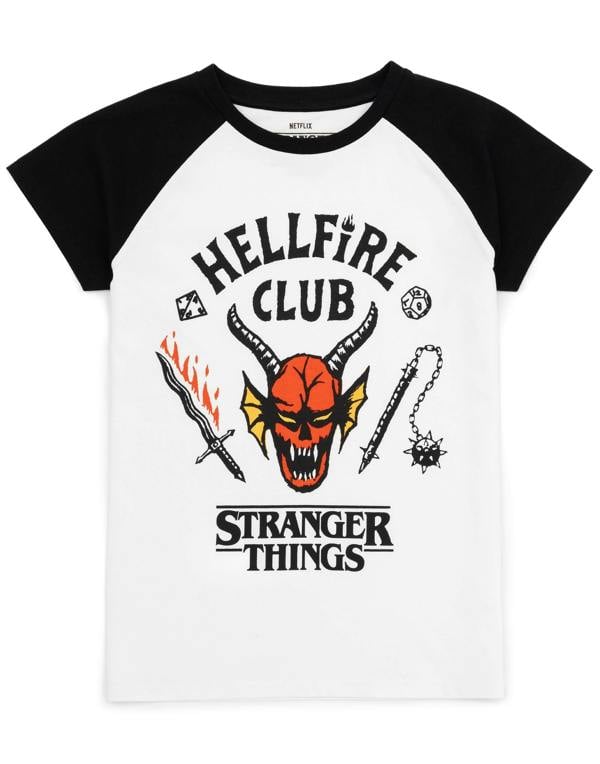 Stranger Things Unisex Kids Black Short Sleeve Long Leg Pyjama Set