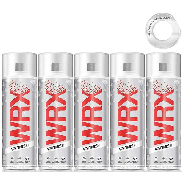 WRX 5X WRX Matt Varnish Spray Paint 400ml