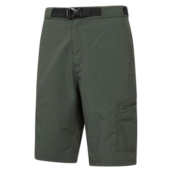 Mountain Warehouse Mens Saunter Belted Cargo Shorts - Khaki Green - 