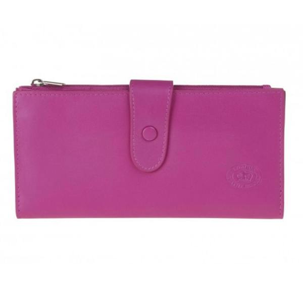 London Leathergoods Genuine Cow Nappa Leather RFID Long Purse