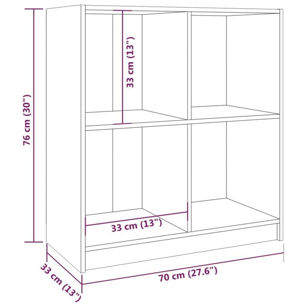 Berkfield Sideboard 70x33x76 cm Solid Pinewood