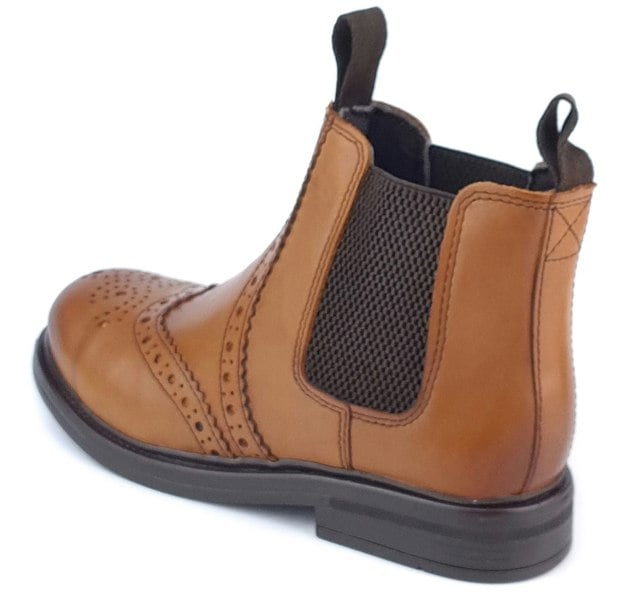 Frank James Wrexham Boys Girls Brogue Chelsea Leather Jodphur Ankle Pull On Boots