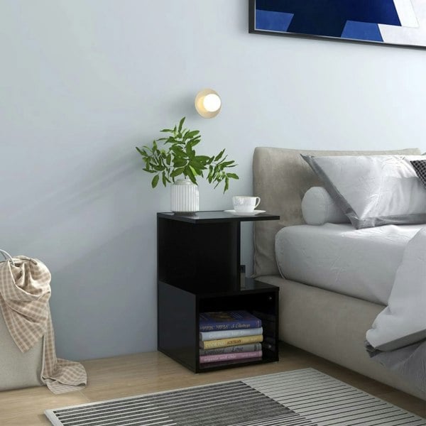 Berkfield Bedside Cabinets 2 pcs Black 35x35x55 cm Engineered Wood