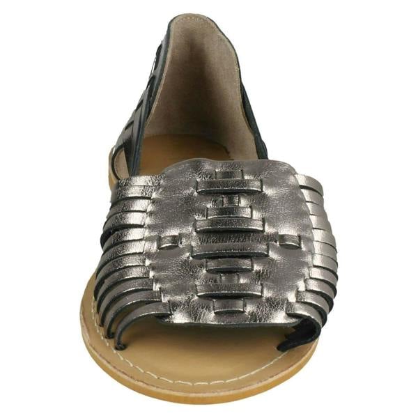 Leather Collection Ladies Leather Collection Flat Weave Sandals F00145