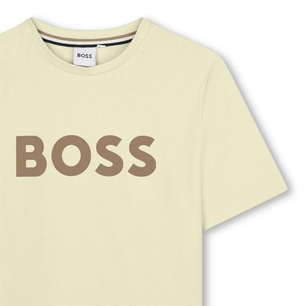Boss Childrens/Kids Logo T-Shirt - Cream - 
