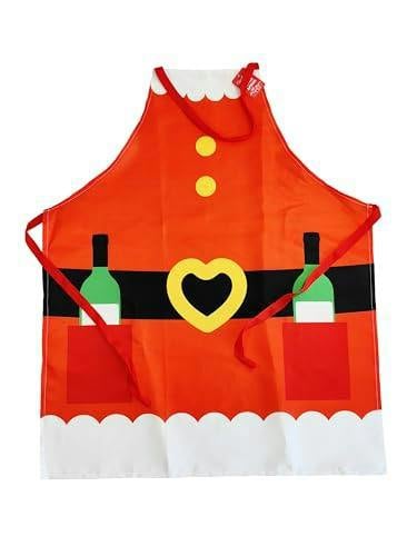 Santa Apron Christmas-Themed Festive Apron for Holiday Cooking, Baking and Party Wear image 4