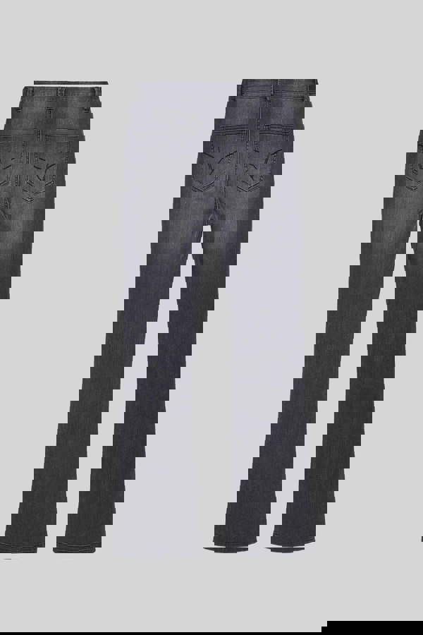 ENORSIA Womens Grey Stretch Flare Jeans