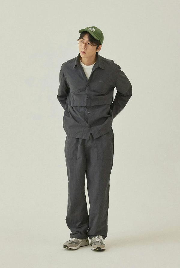 Kappy Design Nylon Shirt Jacket