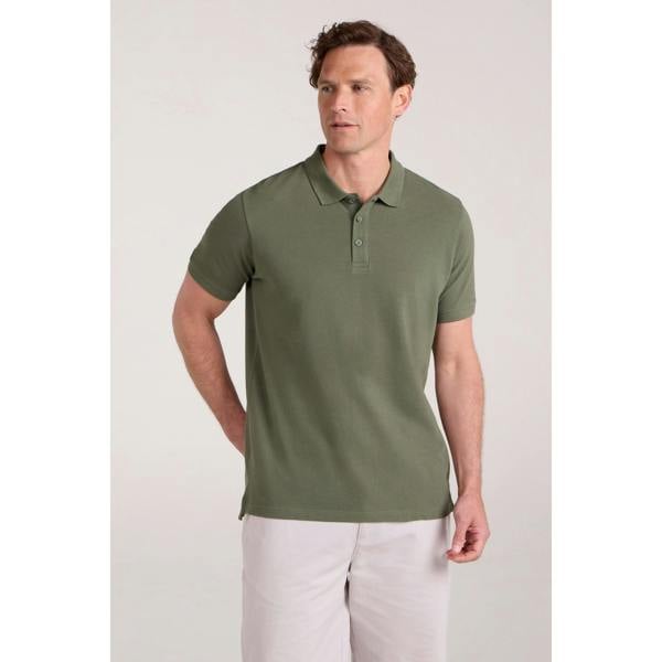 Mountain Warehouse Mens Lakeside II Polo Shirt - Khaki Green - 