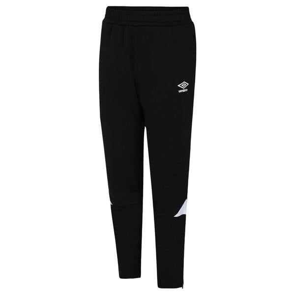 Umbro Childrens/Kids Total Tapered Training Jogging Bottoms - Black/White - 