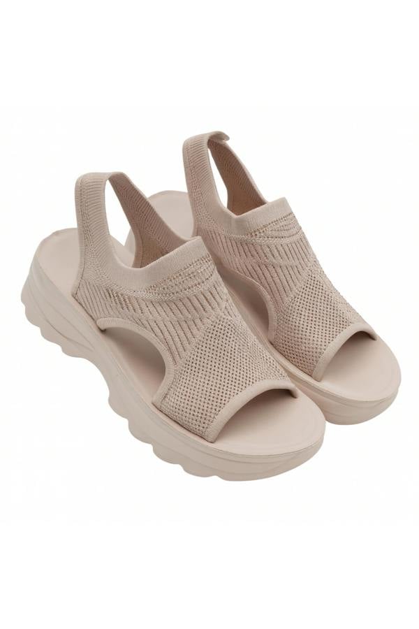 Sparkly Stretch Sock Sandals Pink, featuring chunky platform sole