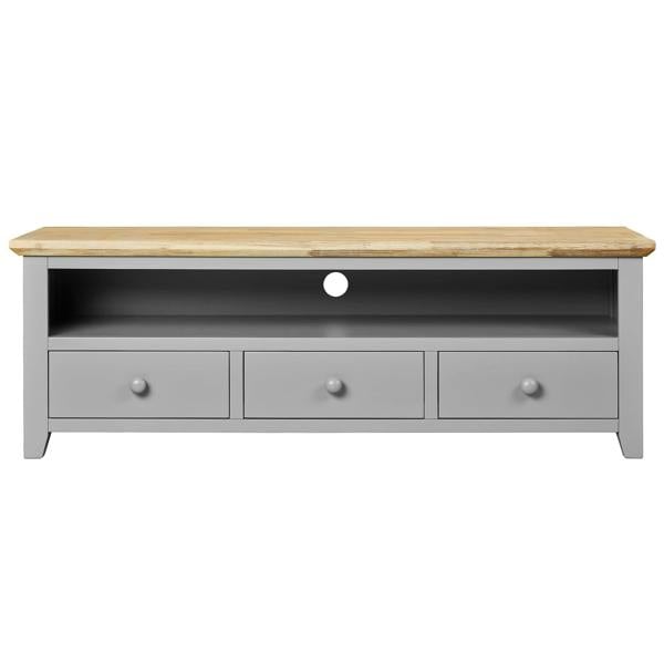Statement Furniture Florence Large Wooden TV Stand with 3 Drawers and Shelf