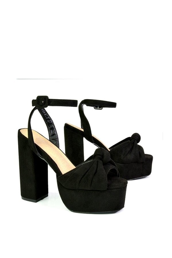 XY LONDON Strappy Chunky Block High Heel Platform Shoes