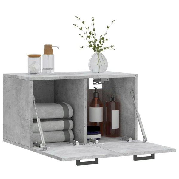 Berkfield Wall Cabinet Concrete Grey 60x36.5x35 cm Engineered Wood