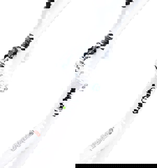 Close-up of White Tag-along bike