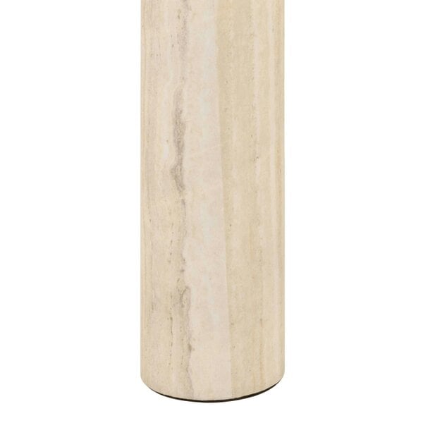 Wyld Haus Frankfurt Rectangular Travertine Look Coffee Table Rounded Corners