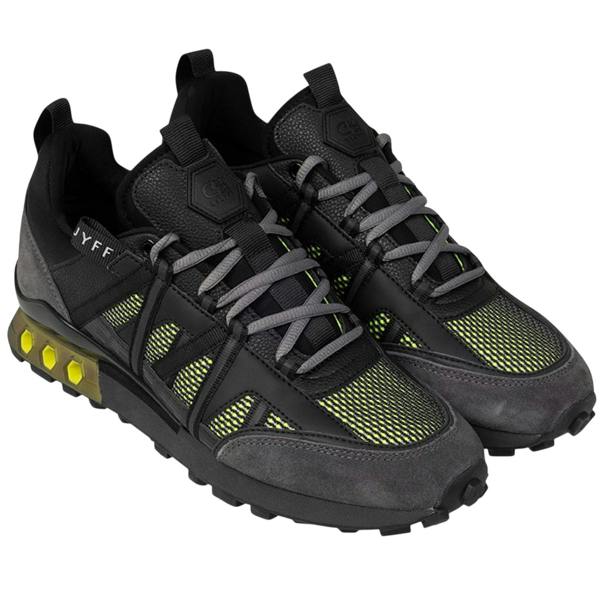 Cruyff Mens Fearia Futura Suede Trainers - Yellow/Black - 