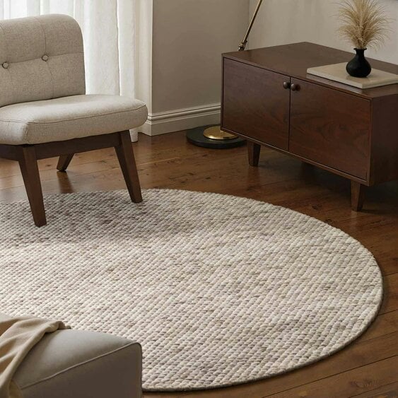 Hanse Home Lyon Wool Beans Rug Natural Cream Brown