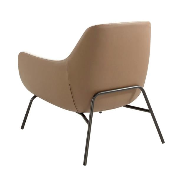 Angel Cerdá Cream Fabric and Brown Leatherette Armchair 5099