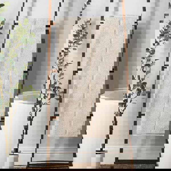 Bianca Zero Twist Satin Stitch Cotton Towel Natural