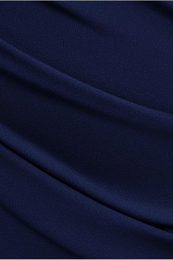 Goddiva Plus Scuba Bardot Pleated Midi Dress - Navy by Goddiva Plus
